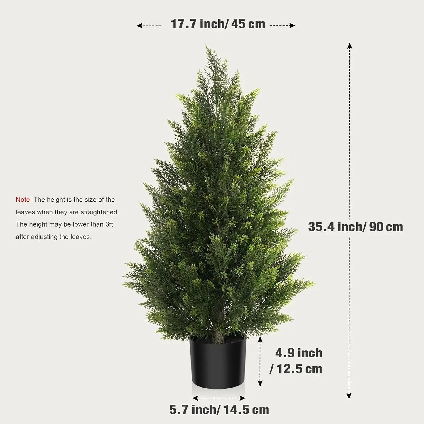 Olitree Artificial Cedar Topiary Tree For Indoor Outdoor Use