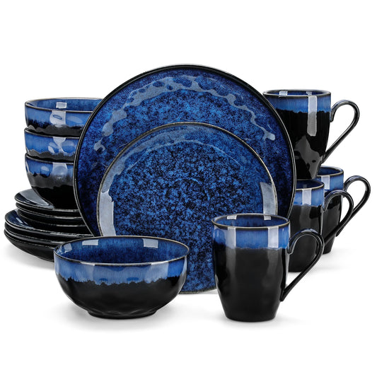 Malacasa Starry Glaze Ceramic Microwave Safe Dinner Set