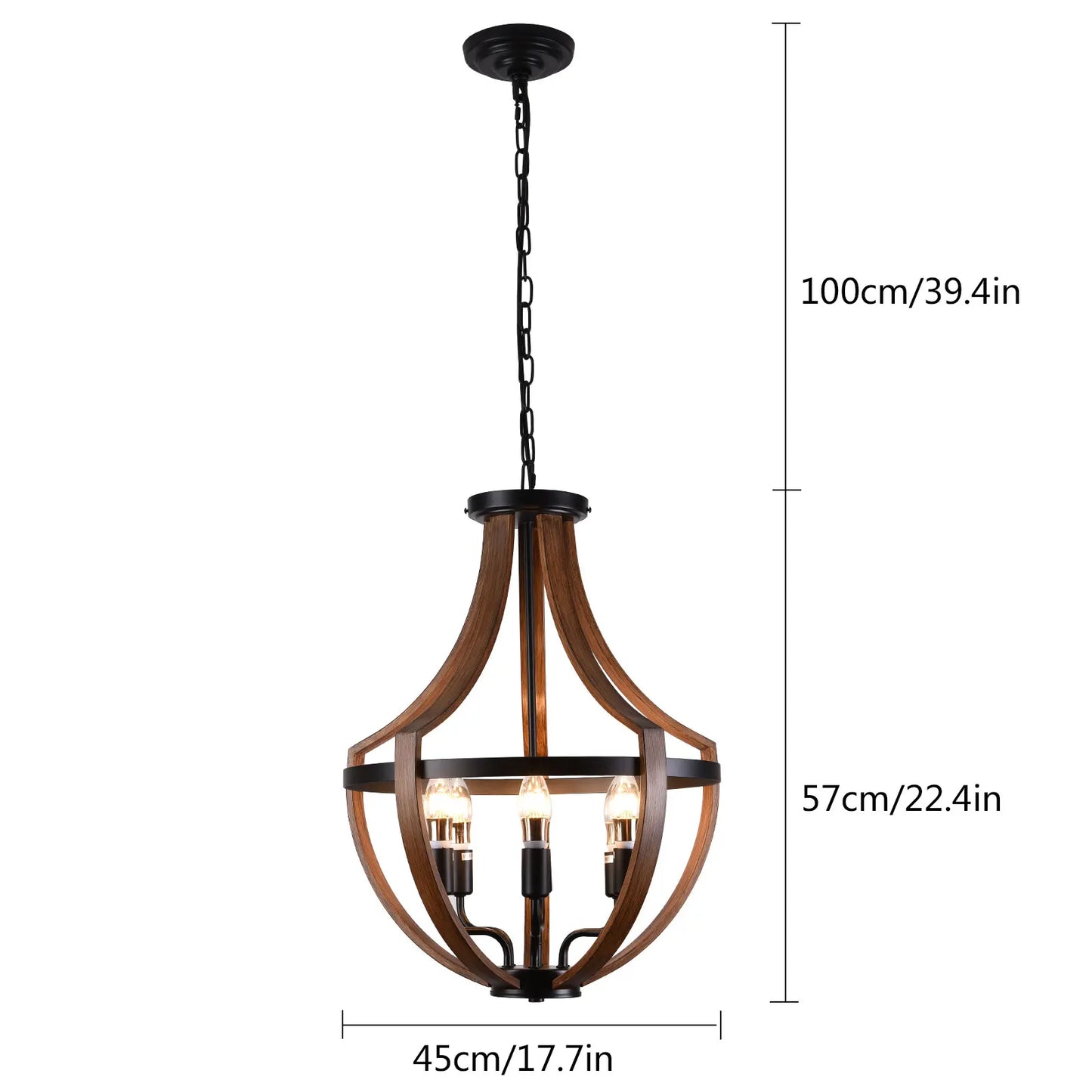 Modern Rustic Pendant Light Fixture For Kitchen And Dining Room