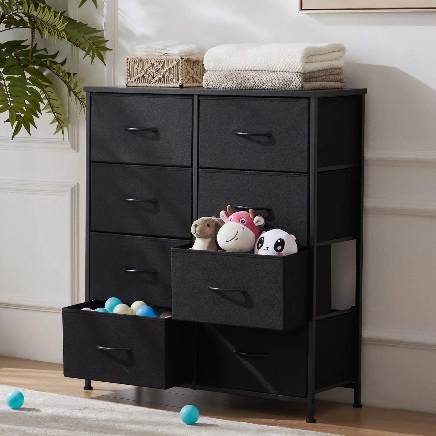 MCQ Modern Metal Frame Storage Cabinet With Eight Drawers