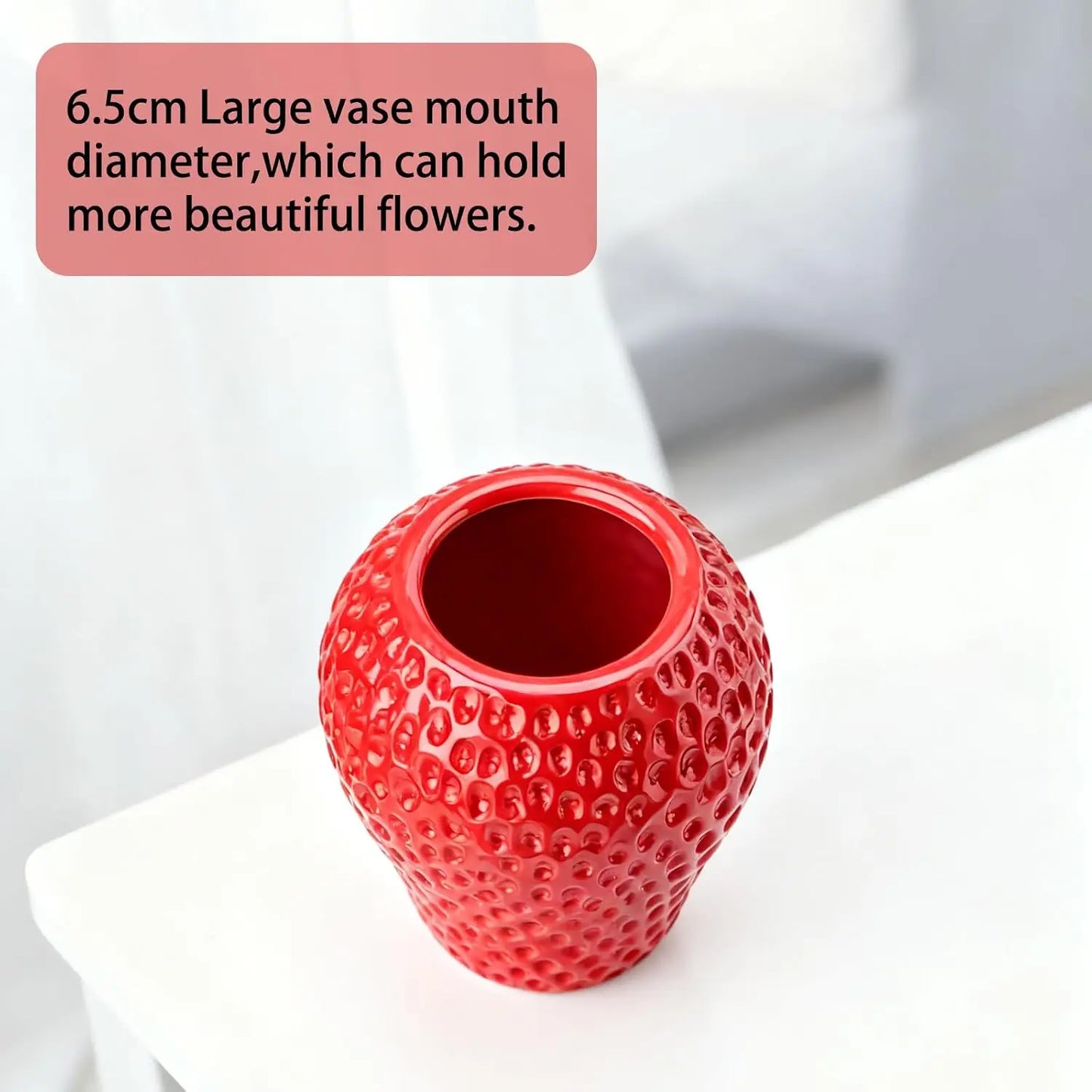 Strawberry Ceramic Planter Vase For Home And Office Decor