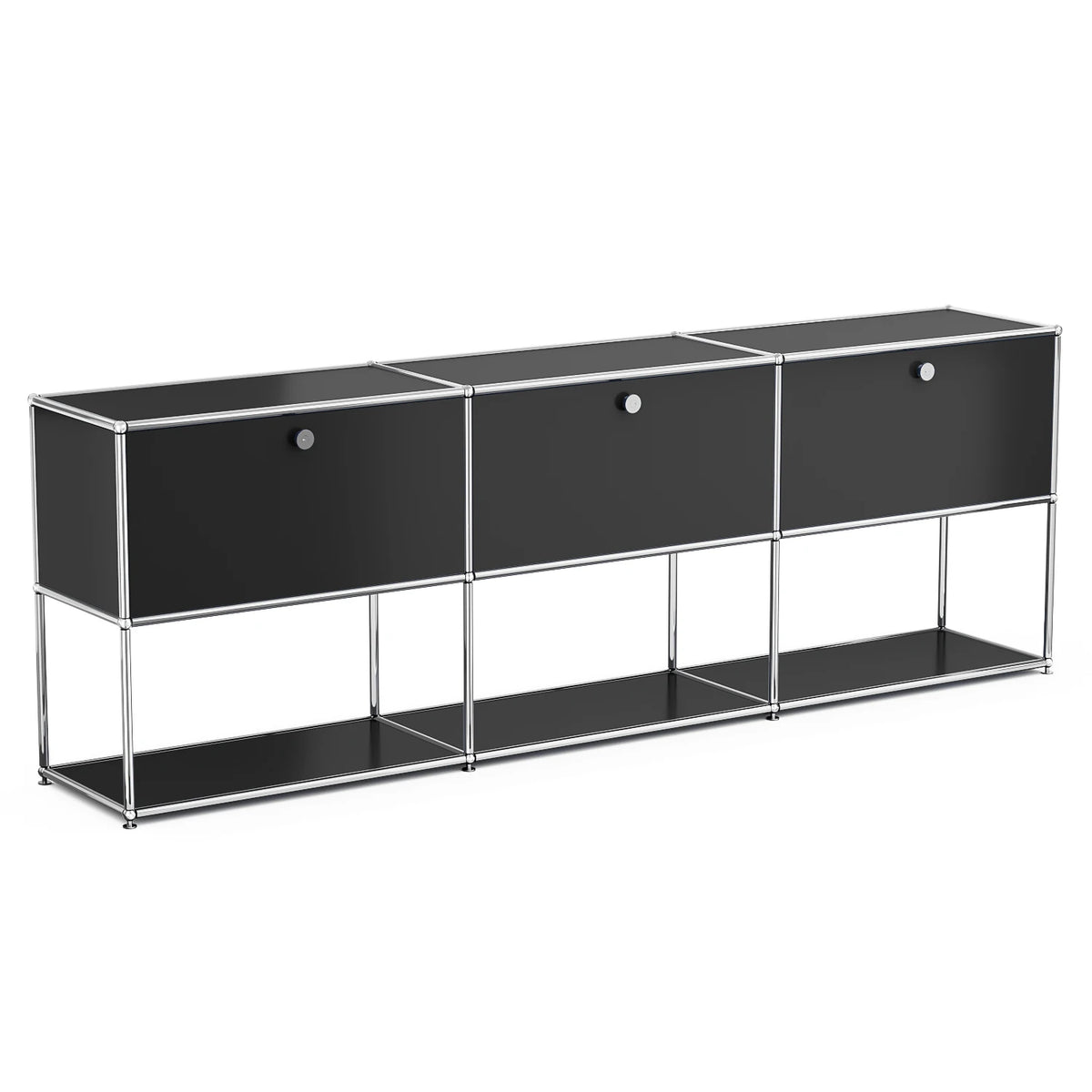 Modern Metal Storage Cabinet Sideboard Credenza For Living Room
