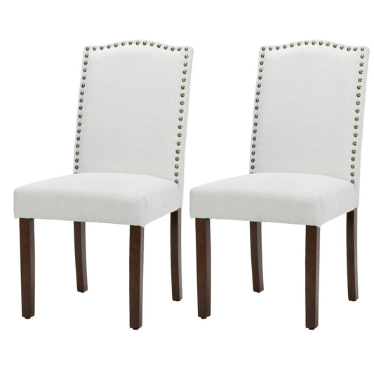 Mcq Modern Fabric Dining Chairs Padded Seat For Kitchen Home