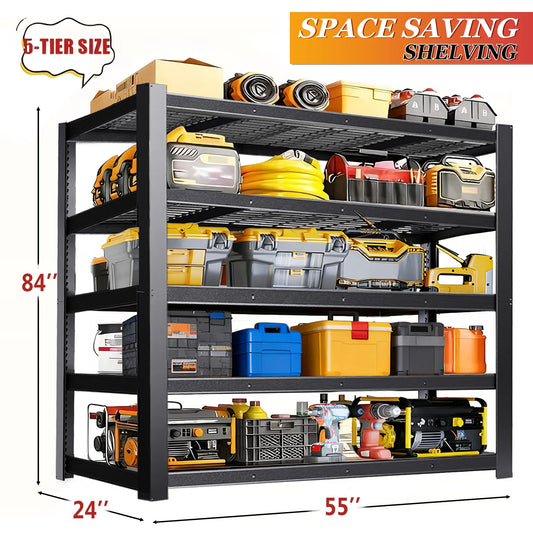 Heavy Duty Metal Storage Rack Industrial Style For Garage Warehouse