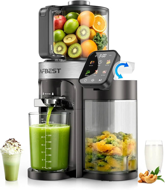 Slow Masticating Cold Press Juicer With Auto Pulp Ejection Feature