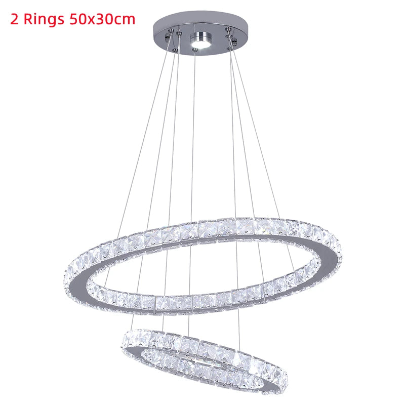GreeLustr Crystal LED Pendant Light Modern Nordic Chandelier