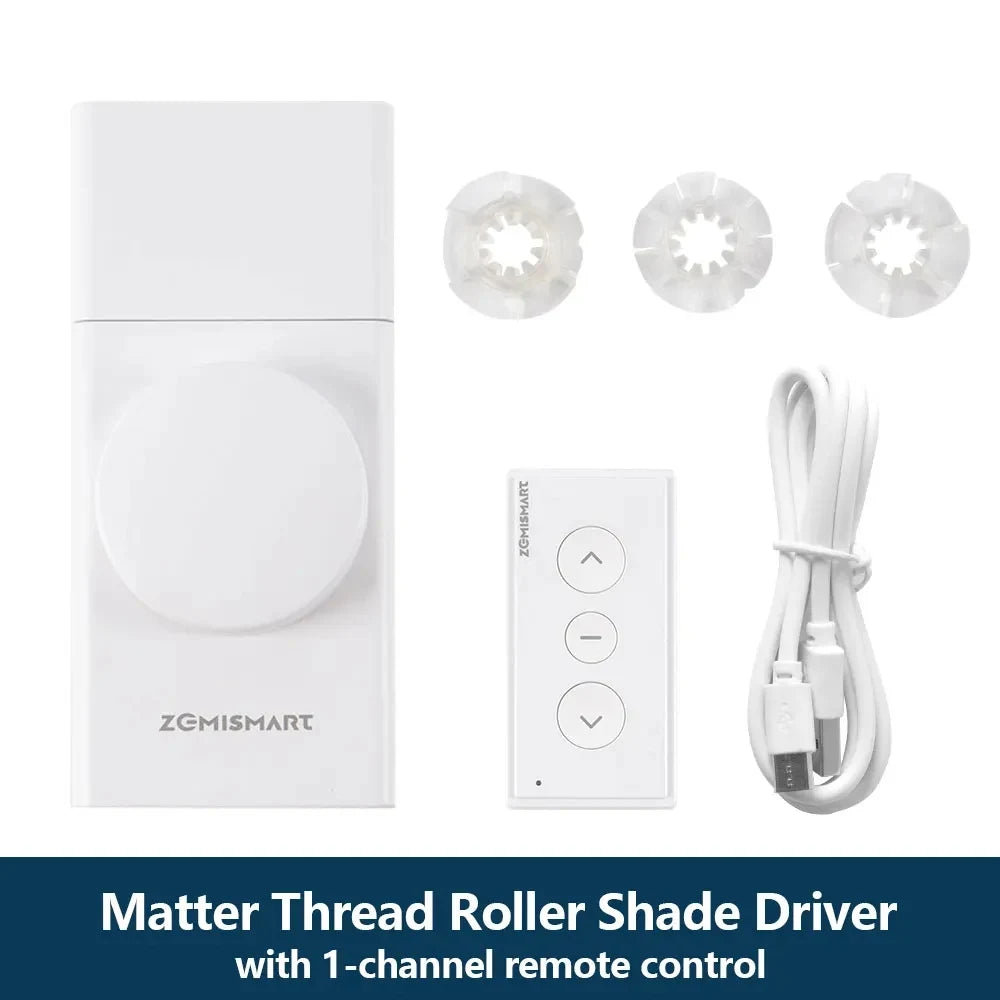 Zemismart Matter Thread Smart Roller Shade Driver With Built-in Battery