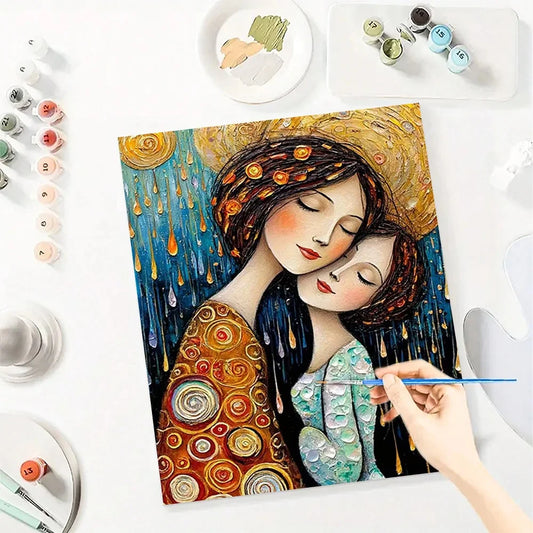 Adult Cartoon Woman Paint By Numbers Canvas Home Decor Kit