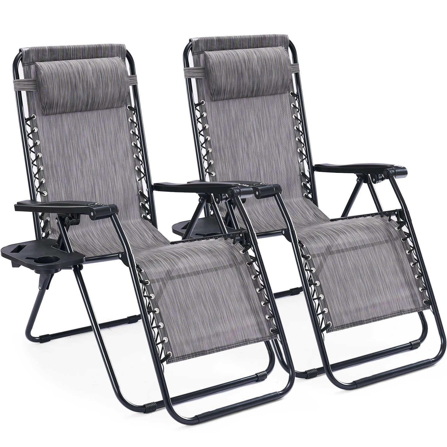 Jhk Zero Gravity Outdoor Folding Lounge Chairs With Cup Holder