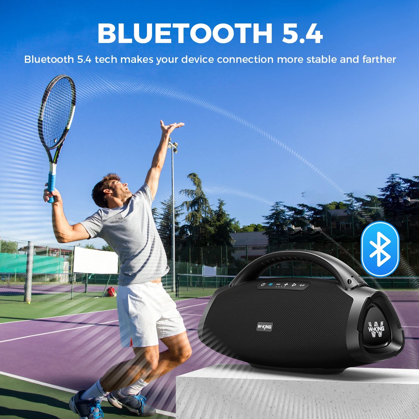 W-King X20 Portable Bluetooth Speaker With Powerful Bass And Waterproof