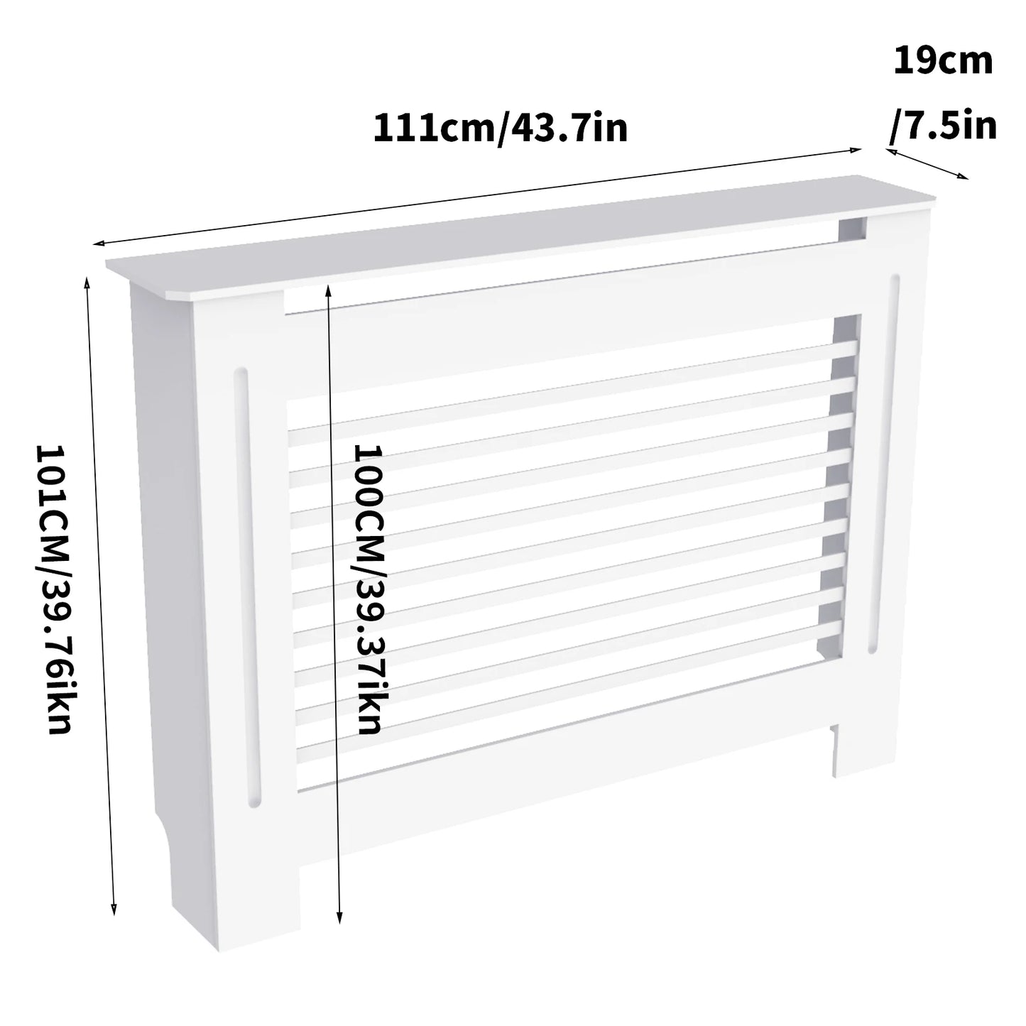 Modern Wooden Radiator Cover With Integrated Storage Shelf Unit