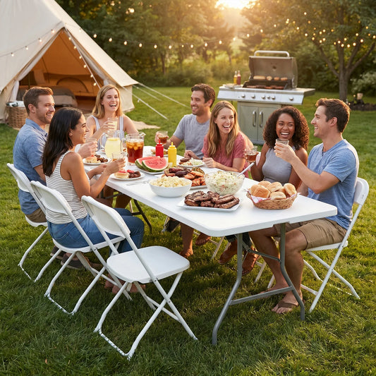 JMK Heavy Duty Stainless Steel Folding Outdoor Table