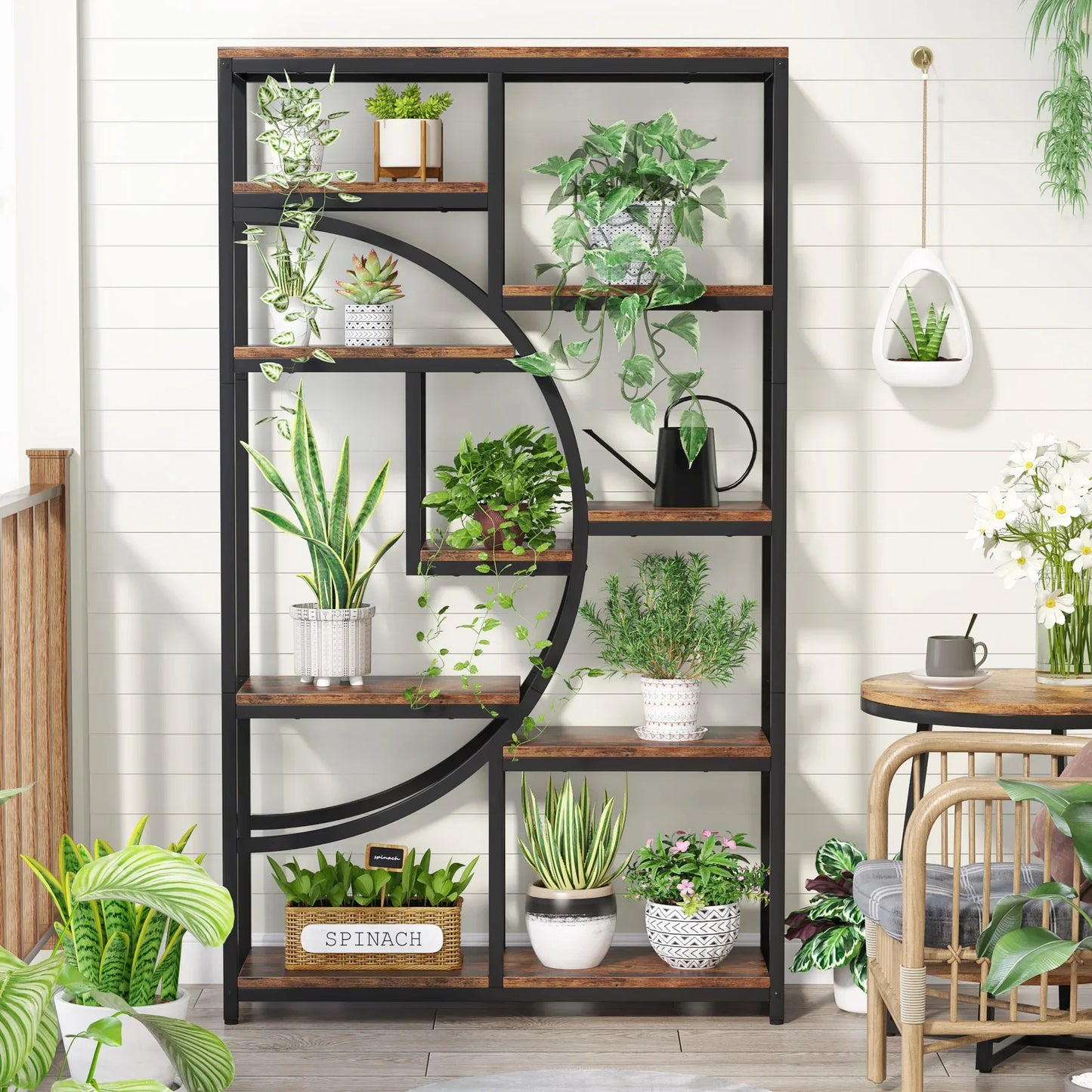 Tribesigns Industrial 5 Tier Bookshelf Freestanding Display Shelving Unit