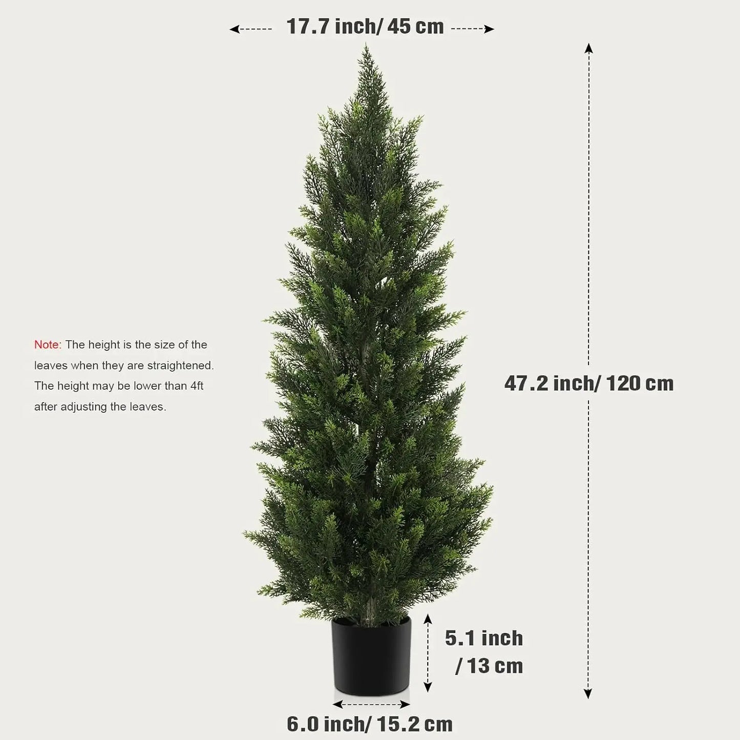 Olitree Artificial Cedar Topiary Tree For Indoor Outdoor Use