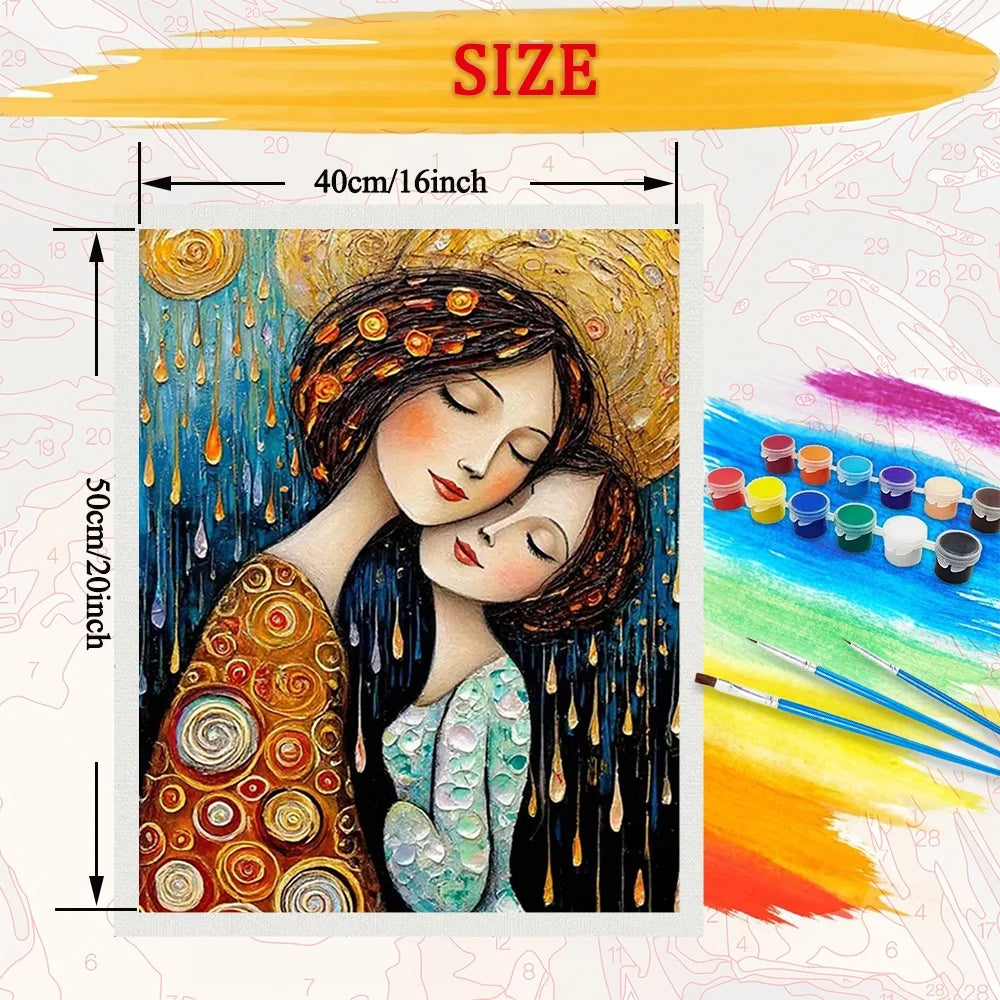 Adult Cartoon Woman Paint By Numbers Canvas Home Decor Kit