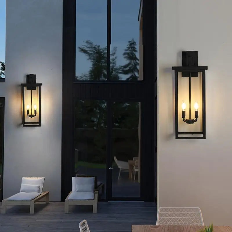 Modern Outdoor Weatherproof Wall Lantern For Front Porch
