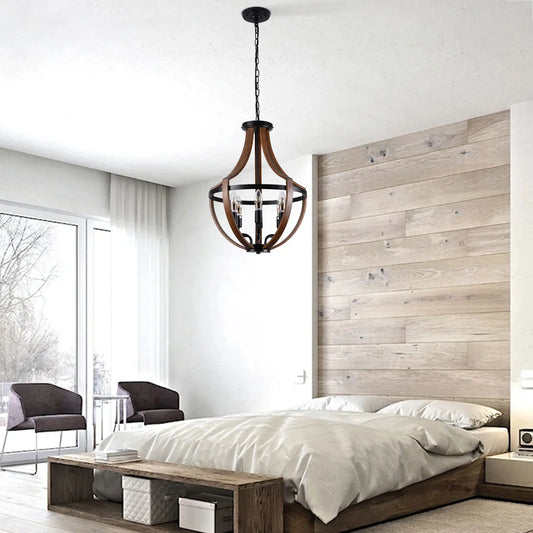Modern Rustic Pendant Light Fixture For Kitchen And Dining Room