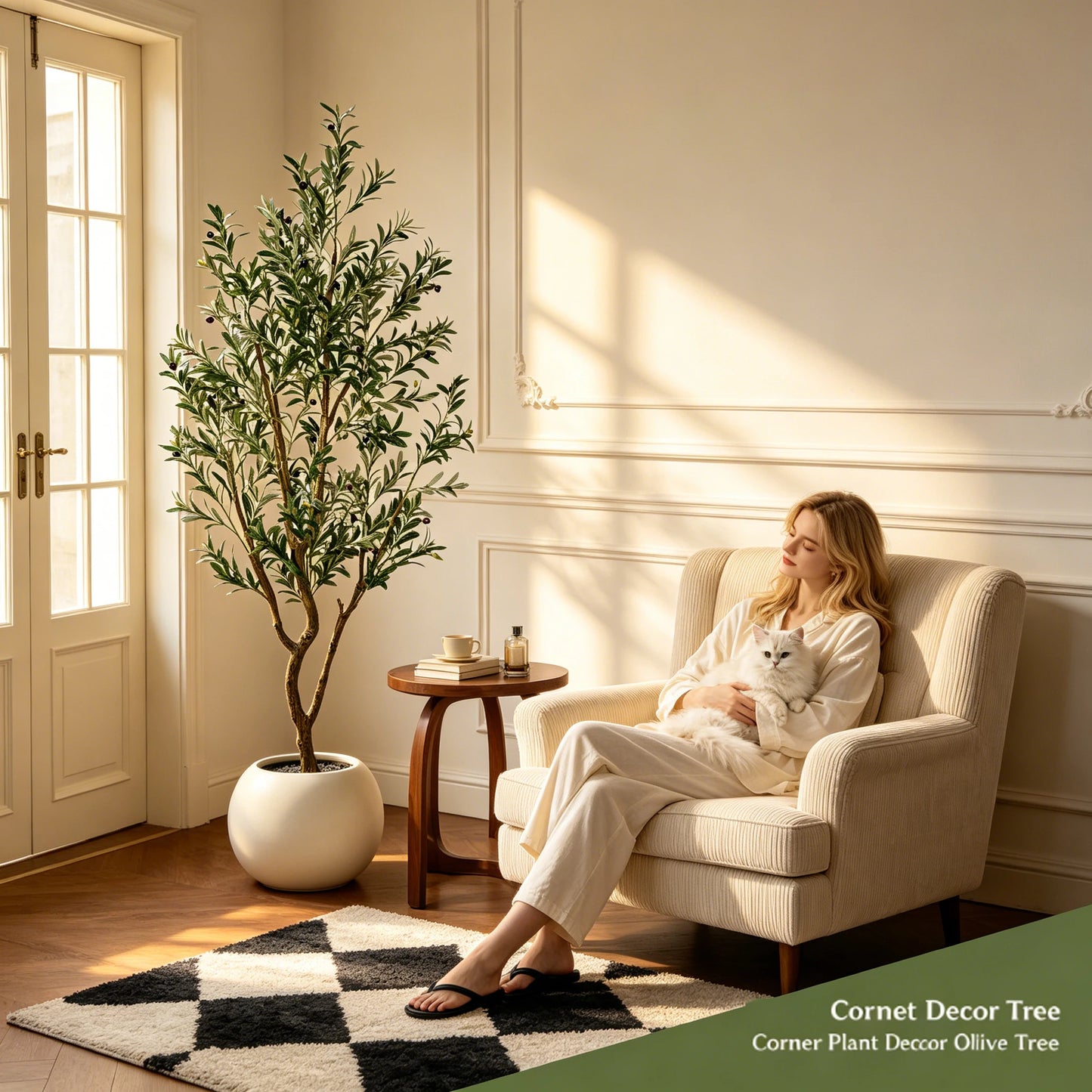 Olitree Artificial Olive Tree With Realistic Fruits For Home Decor