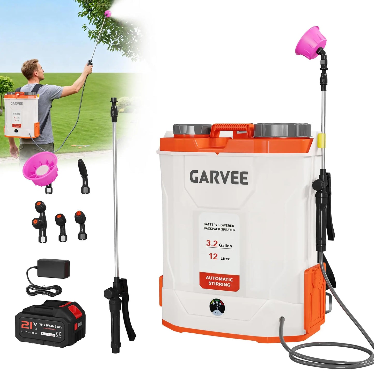 HiMISS Cordless Backpack Sprayer For Garden And Lawn Control