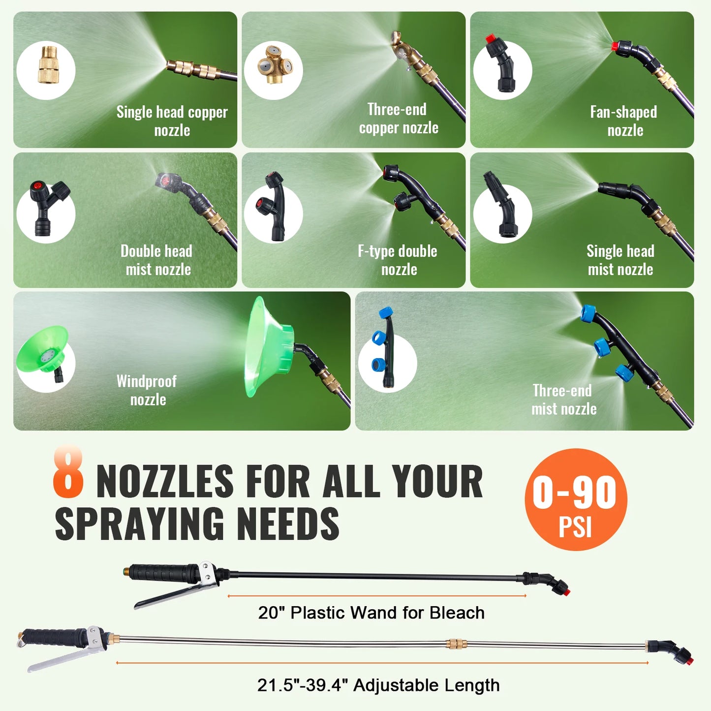 SucceBuy Battery Powered Wheeled Garden Weed Sprayer