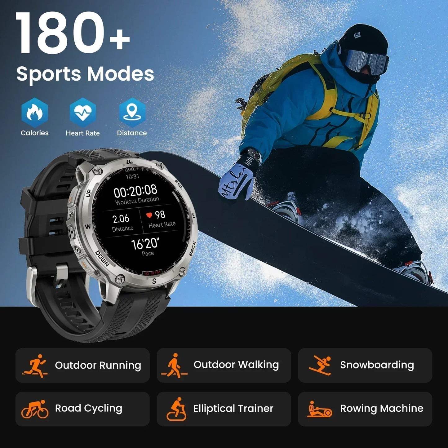 Kospet Tank T4 Smart Watch With GPS And Health Monitoring