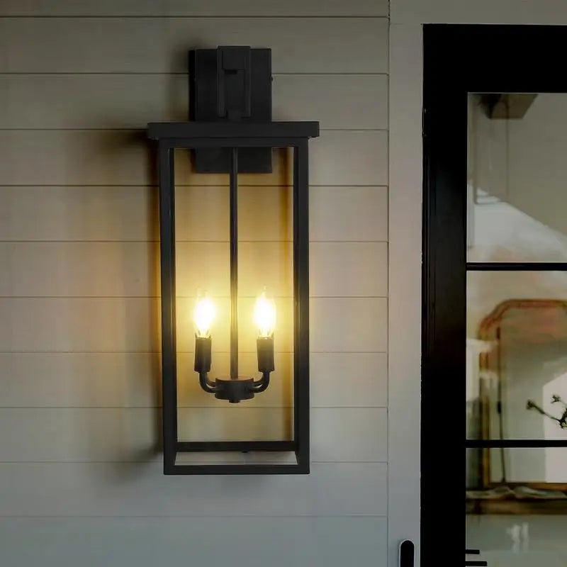 Modern Outdoor Weatherproof Wall Lantern For Front Porch