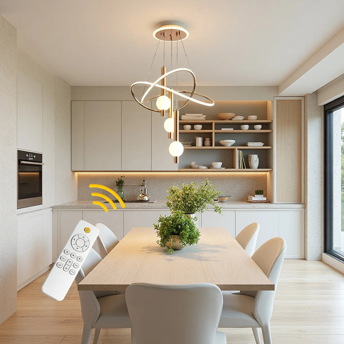 Lollipop LED Pendant Light With Dimmable Remote Control Fixture