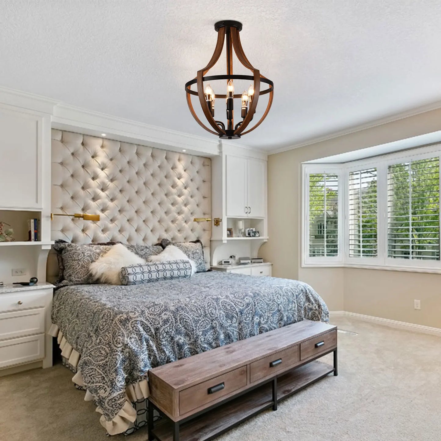 Modern Rustic Pendant Light Fixture For Kitchen And Dining Room
