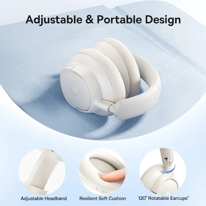 Baseus Wireless Bluetooth Headphones With Active Noise Cancellation
