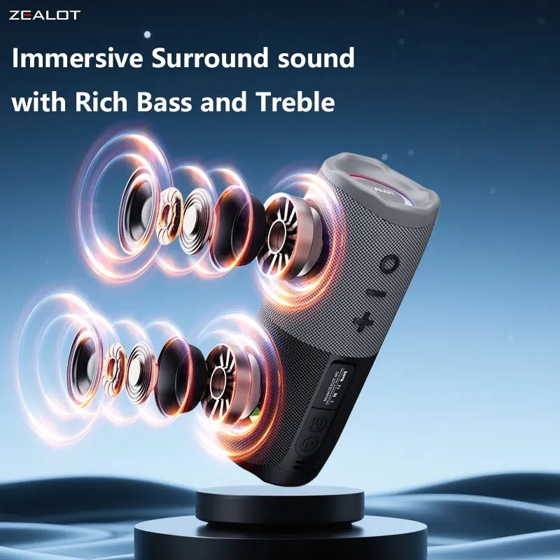 Zealot M5 Magnetic Bluetooth Portable Camping Speaker