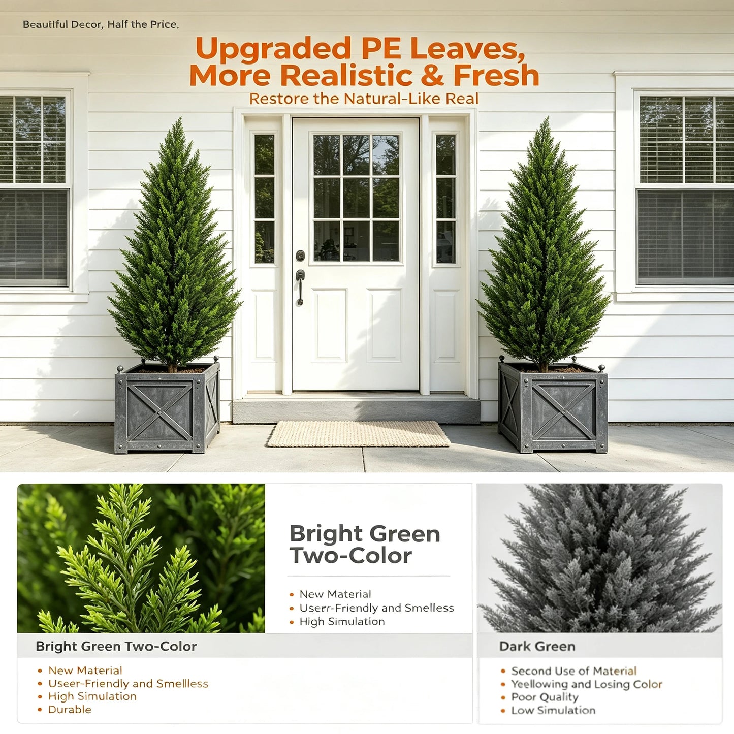 Olitree Artificial Cedar Topiary Tree For Indoor Outdoor Use