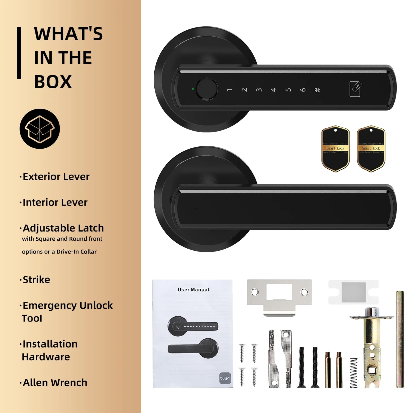 Viladepot Smart Handle Door Lock With Fingerprint And Keypad