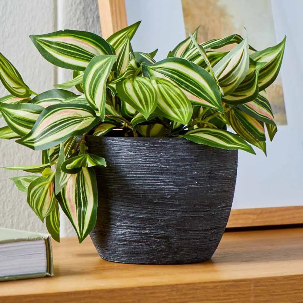 Textured Matte Ceramic Plant Pot For Indoor Home Garden Decor
