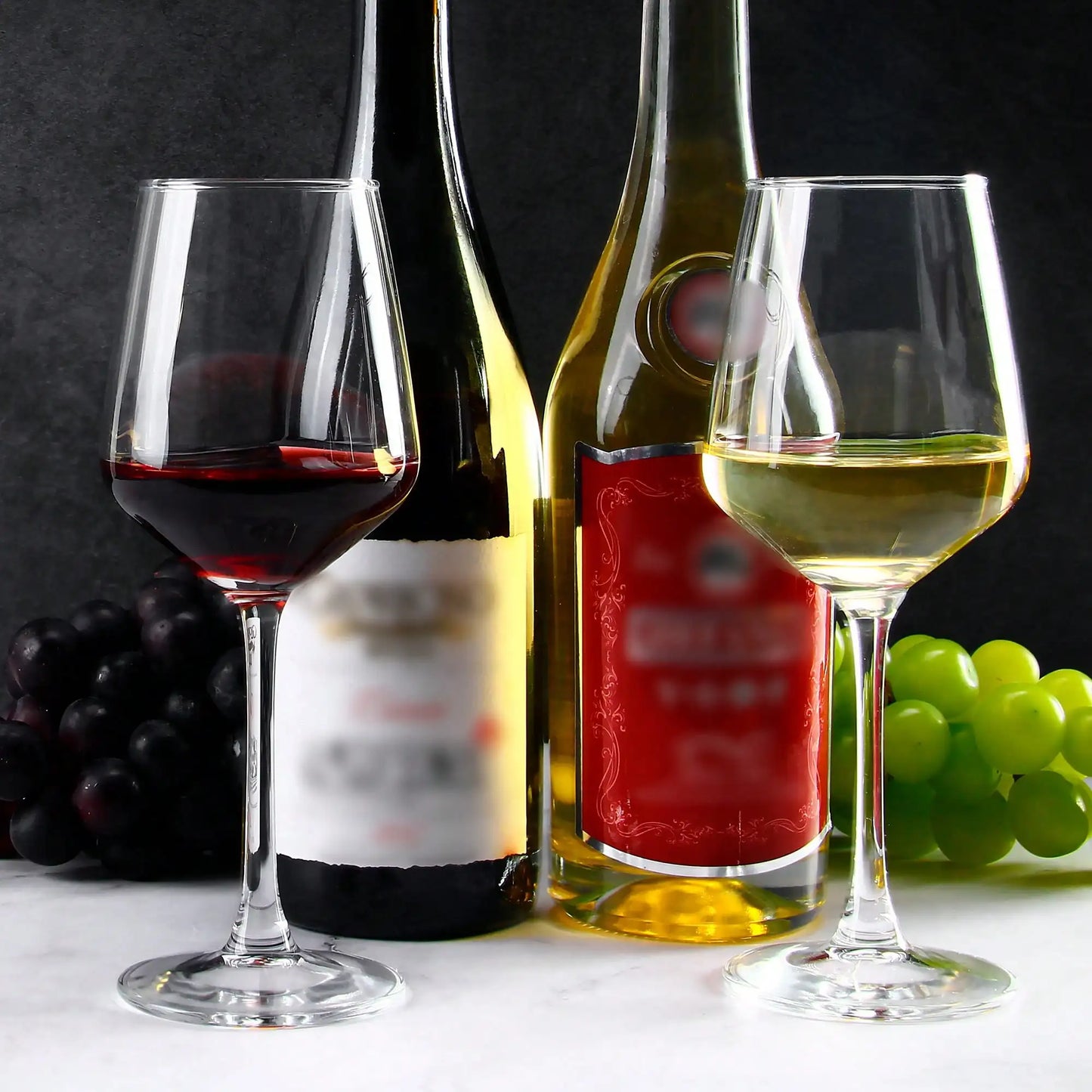 Long Stem Wine Glasses Set Of Six Premium Crystal Goblets