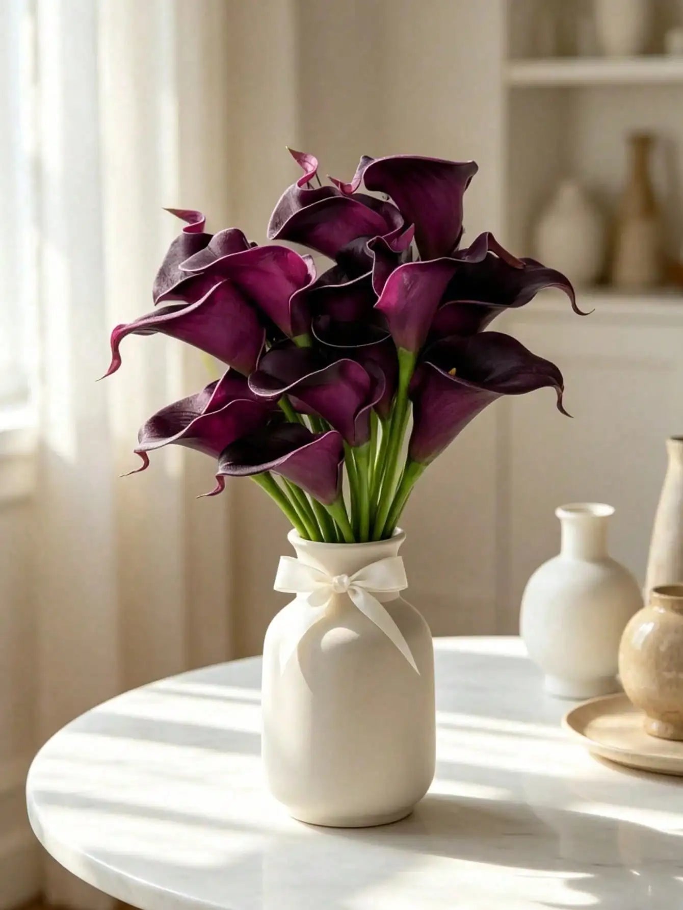 Realistic Artificial Calla Lily Bouquet For Wedding Home Decoration