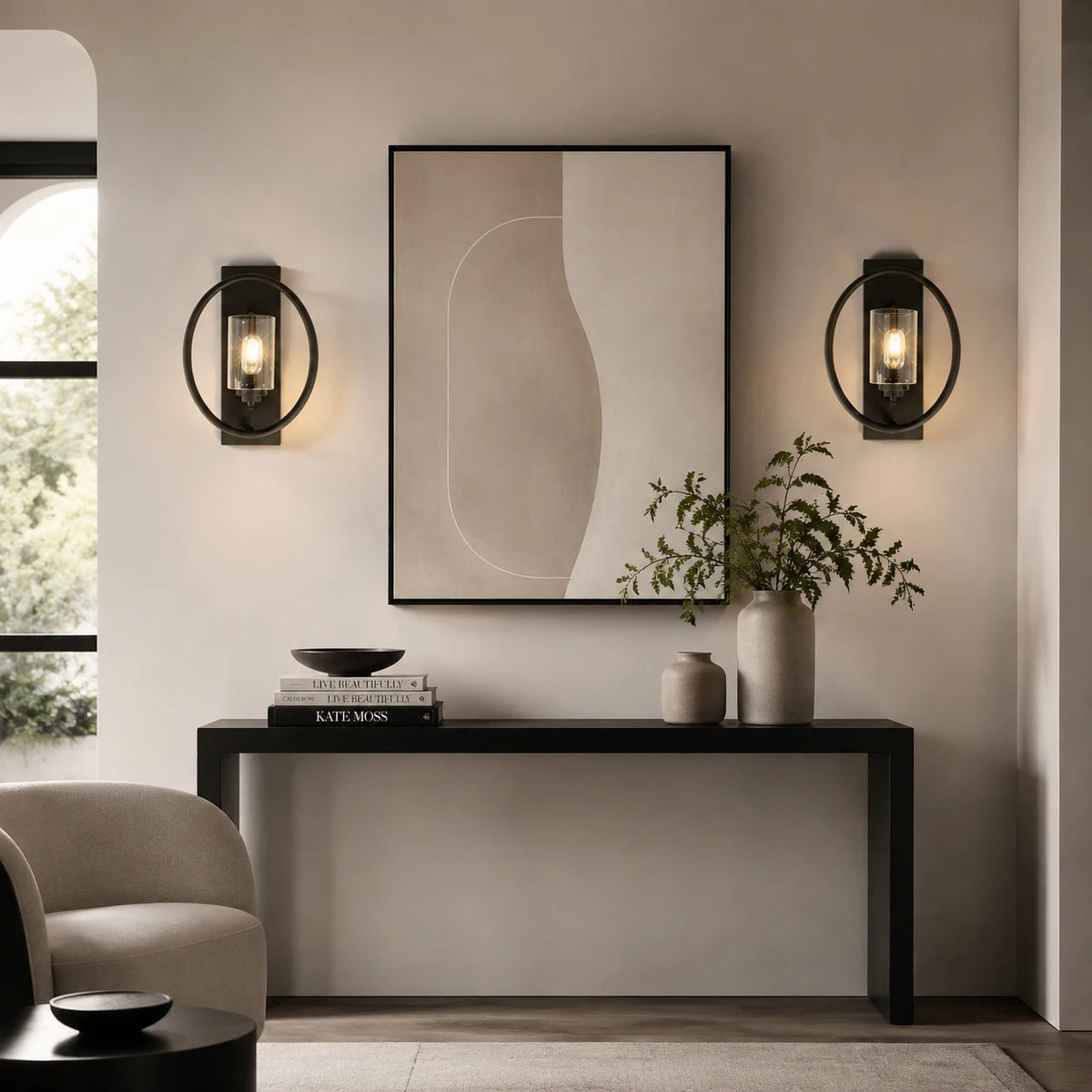 Modern Outdoor Wall Sconces, Dimmable Iron Lighting For Home