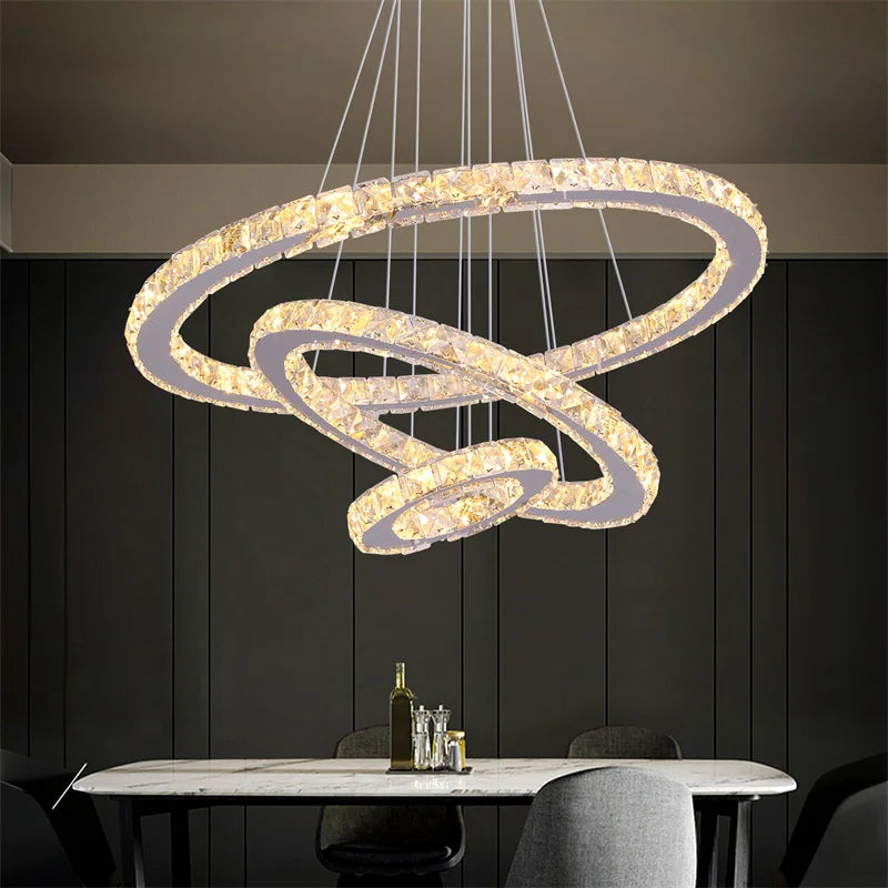 GreeLustr Crystal LED Pendant Light Modern Nordic Chandelier