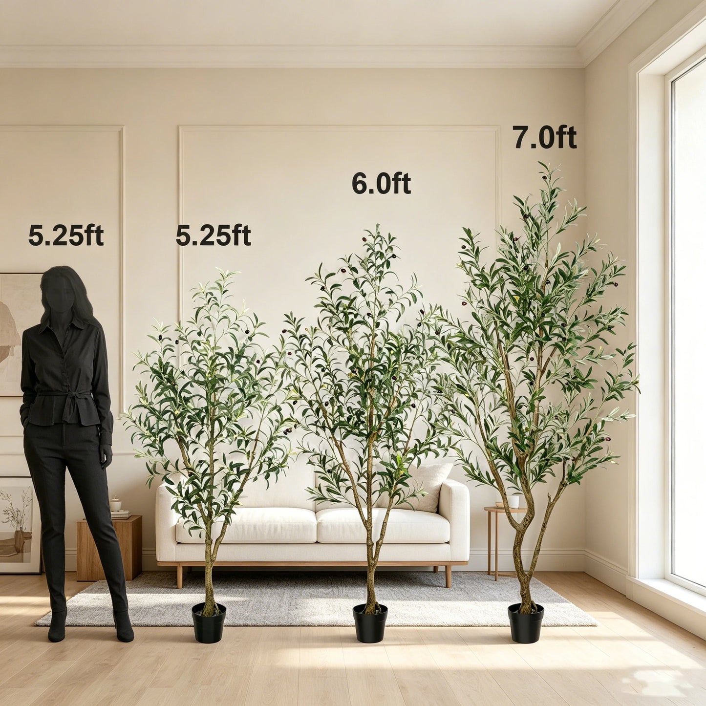 Olitree Artificial Olive Tree With Realistic Fruits For Home Decor