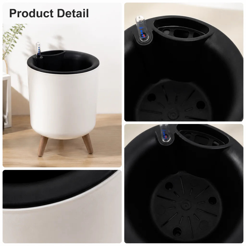 Self Watering Raised Garden Planter With Water Level Indicator
