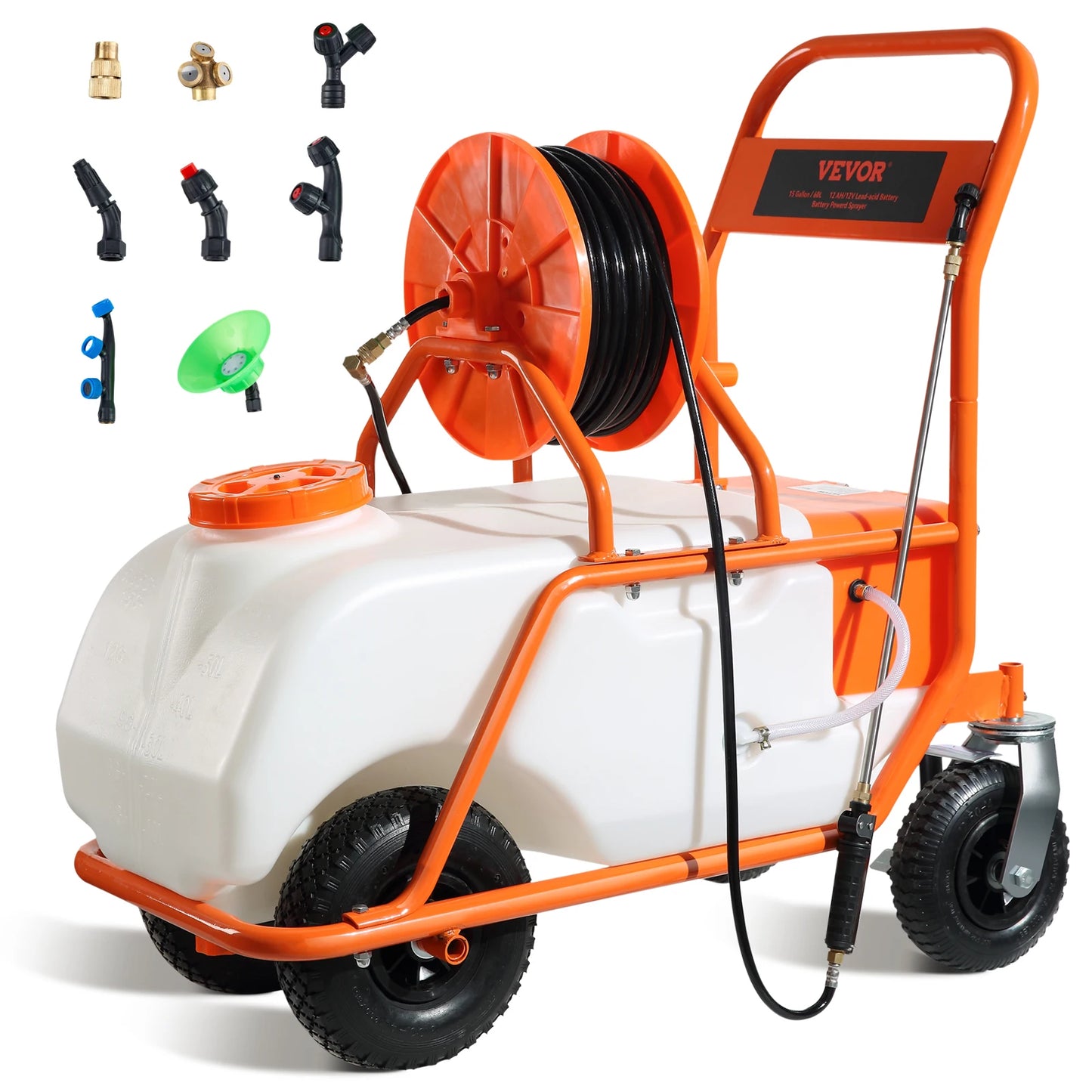 SucceBuy Battery Powered Wheeled Garden Weed Sprayer
