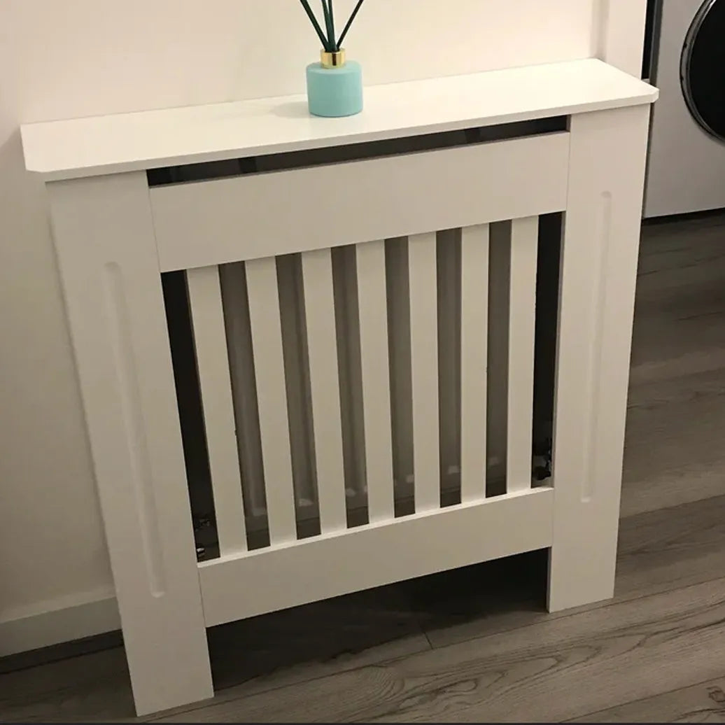 Modern Wooden Radiator Cover With Integrated Storage Shelf Unit