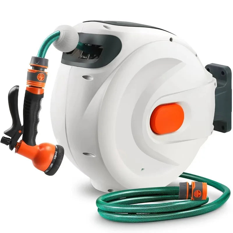 Super Heavy Duty Wall Mount Retractable Garden Hose Reel