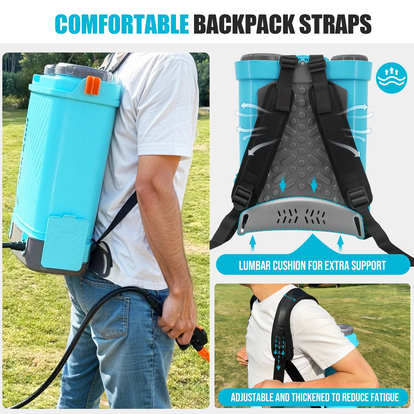 Rechargeable Electric Garden Backpack Sprayer With Battery And Charger