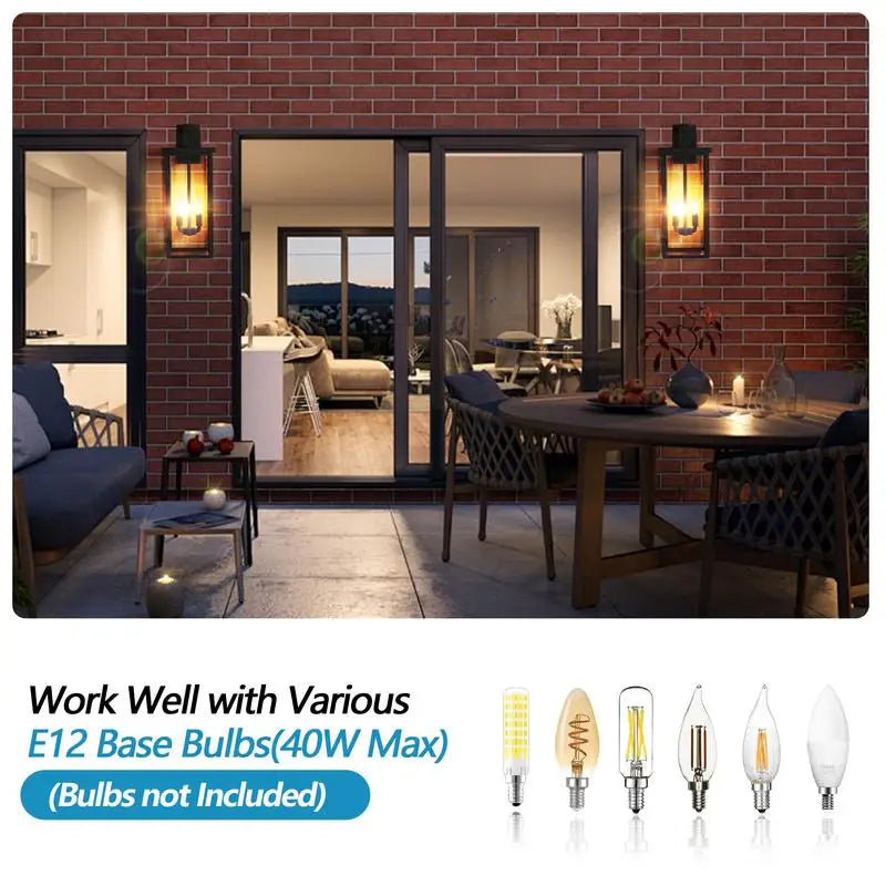 Modern Outdoor Weatherproof Wall Lantern For Front Porch