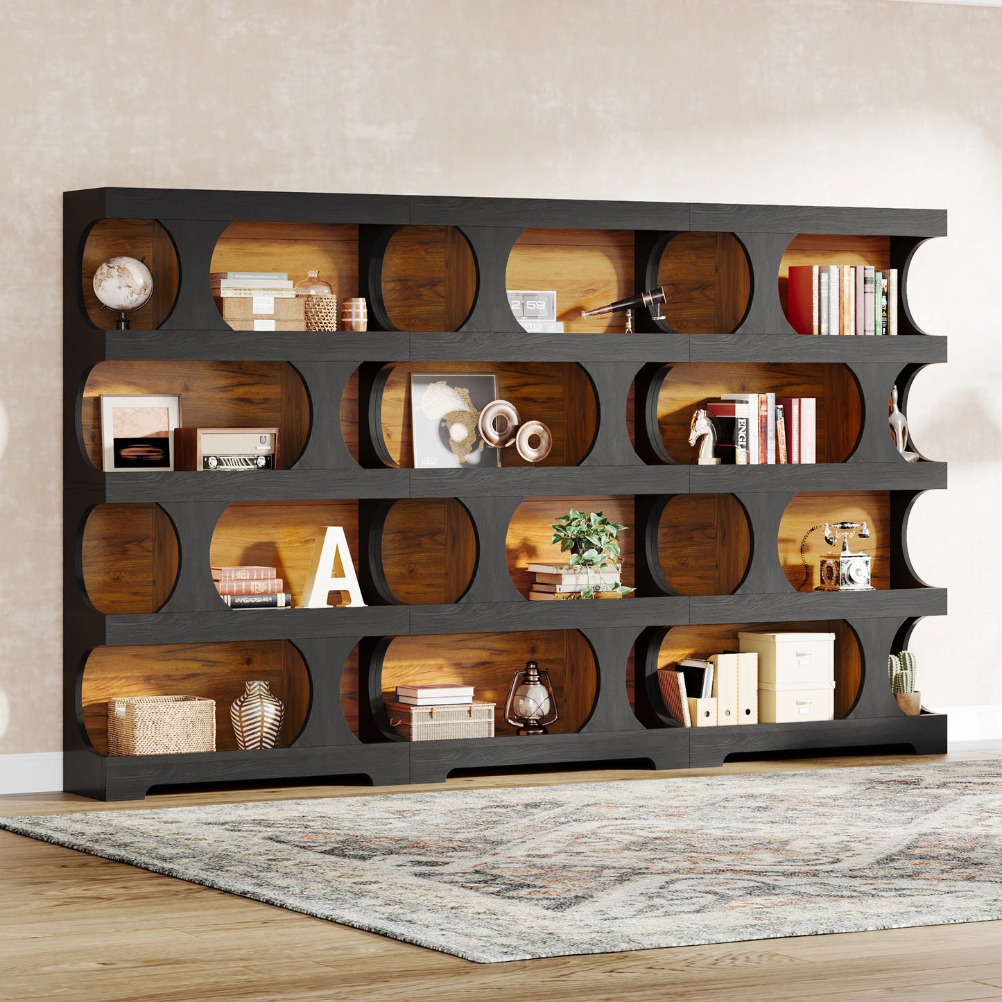 Tribesigns Stylish Wooden Bookcase For Home Storage Display