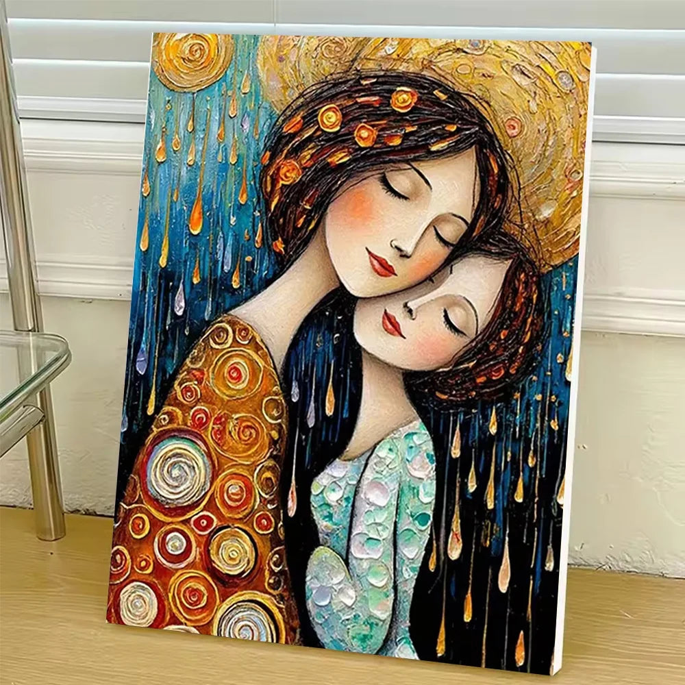 Adult Cartoon Woman Paint By Numbers Canvas Home Decor Kit