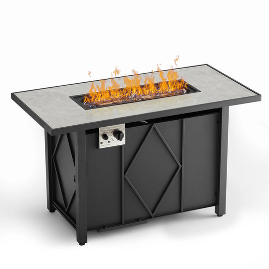 JHK Modern Propane Fire Pit Table For Outdoor Use