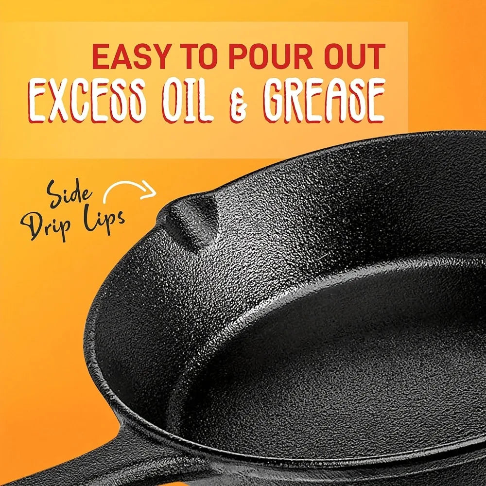AEDG Stainless Steel Skillet Set With Even Heat Distribution