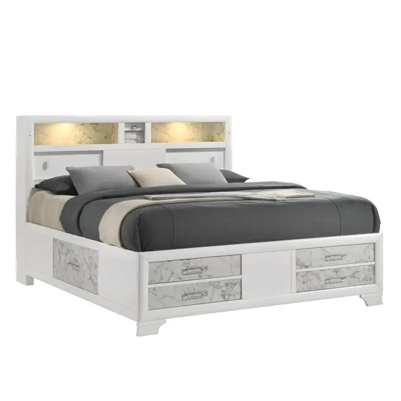 Contemporary Wooden Five Piece Bedroom Furniture Set
