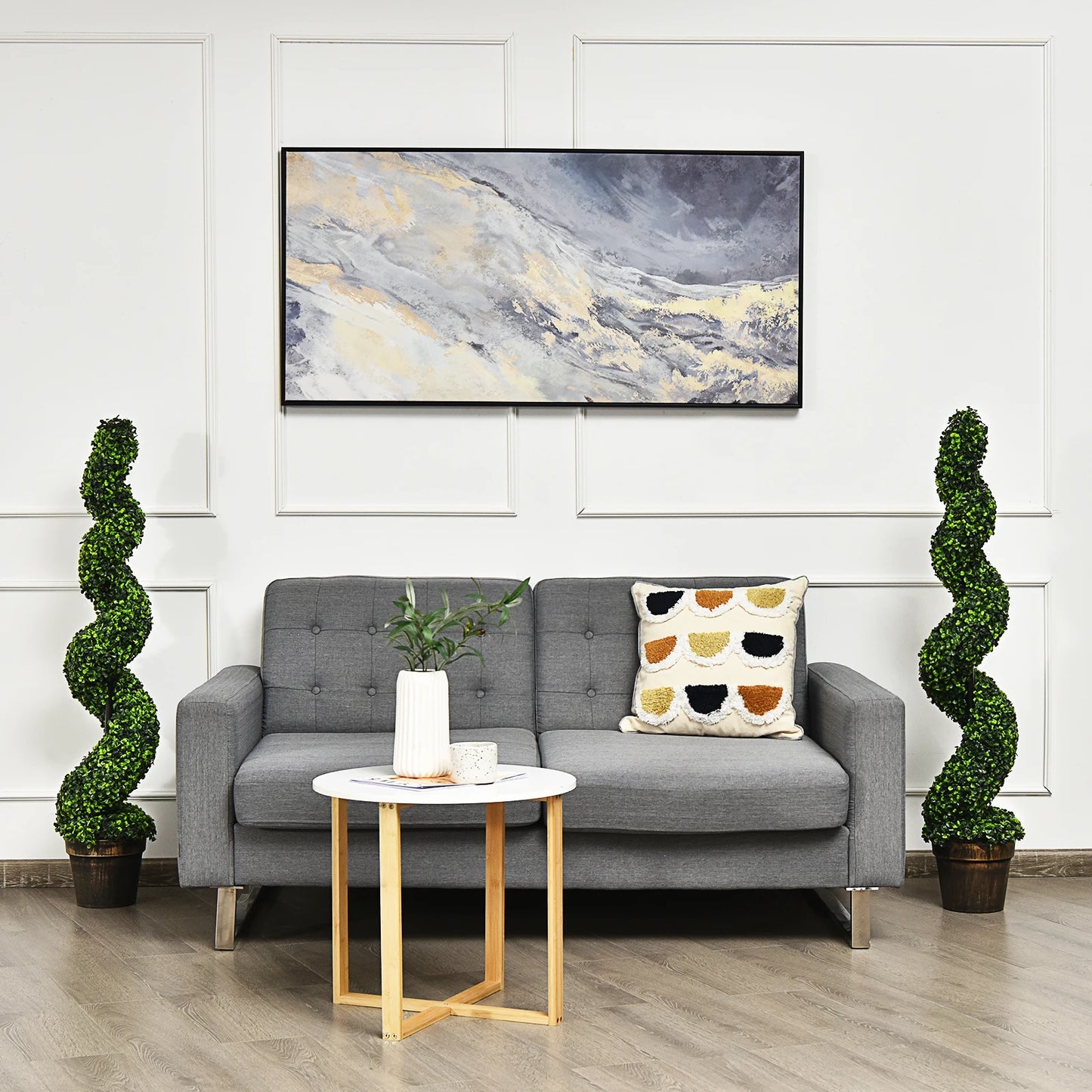 Lifezeal Artificial Spiral Boxwood Topiary Tree Indoor Outdoor Decor